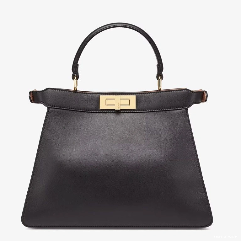 Cheap HOT In Medium Black Laether ISeeU Nappa Bag Peekaboo Fendi 0804